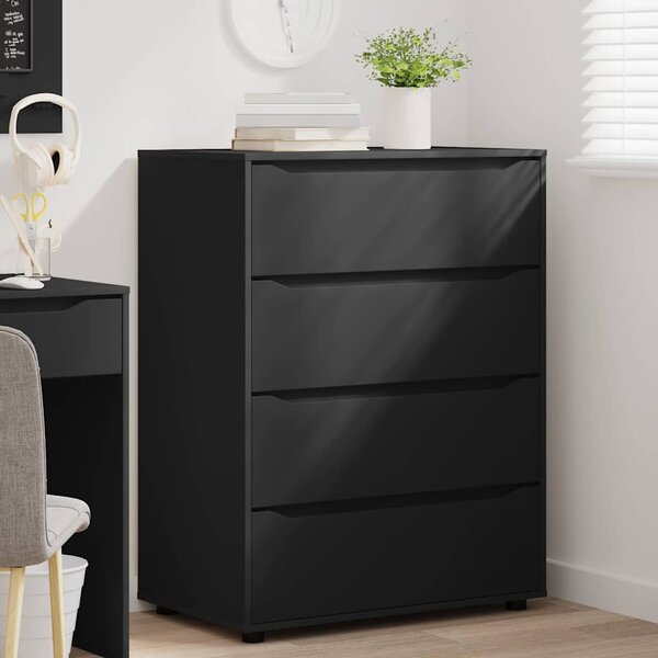 Tároló szekrények 2 pcs Fekete 80 x 48 x 105 cm Faanyag