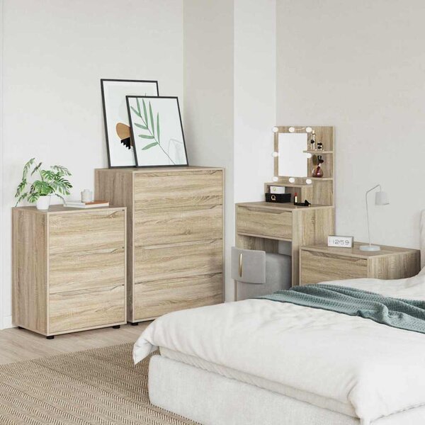 Tároló szekrények 2 pcs Sonoma tölgy 80 x 48 x 105 cm Faanyag