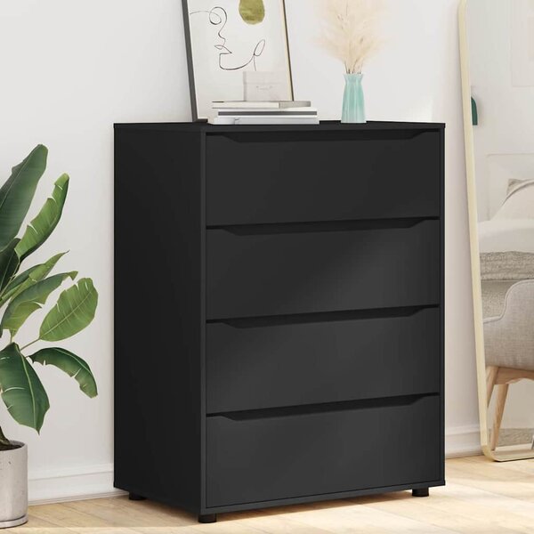 Tároló szekrények 2 pcs Fekete 80 x 48 x 105 cm Faanyag