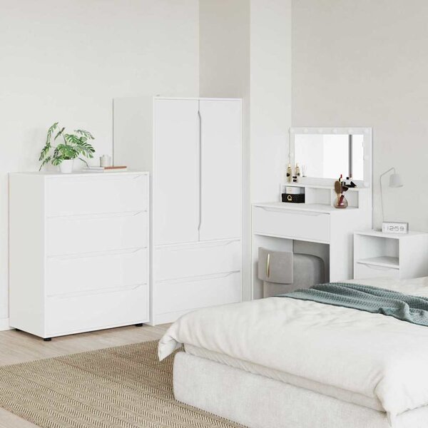 Tároló szekrények 2 pcs Fehér 80 x 48 x 105 cm Faanyag