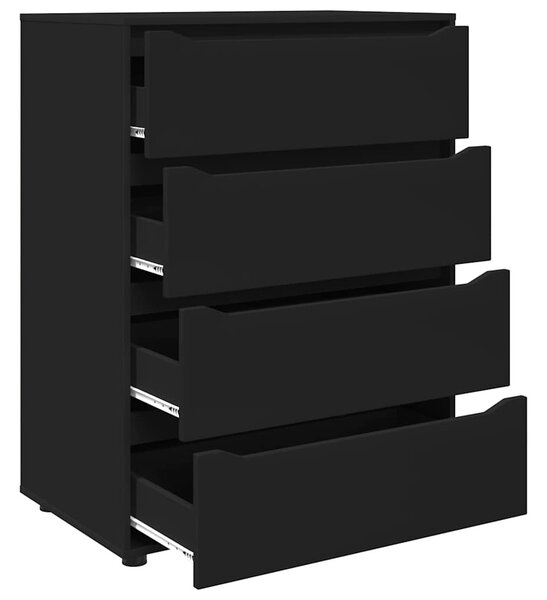 Tároló szekrények 2 pcs Fekete 80 x 48 x 105 cm Faanyag