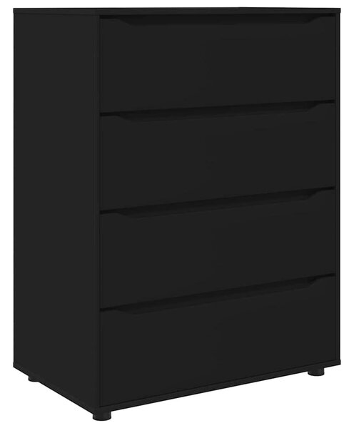 Tároló szekrények 2 pcs Fekete 80 x 48 x 105 cm Faanyag