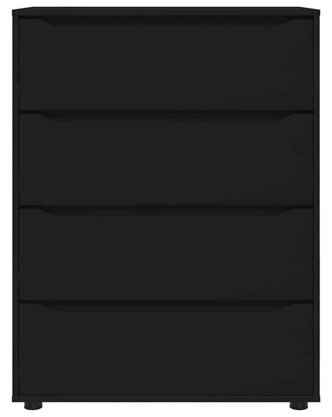 Tároló szekrények 2 pcs Fekete 80 x 48 x 105 cm Faanyag
