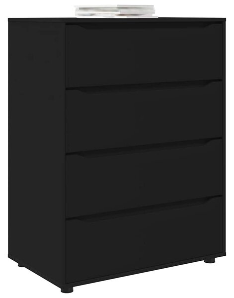 Tároló szekrények 2 pcs Fekete 80 x 48 x 105 cm Faanyag