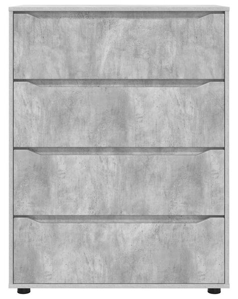 Tároló szekrények 2 pcs Beton Szürke 80 x 48 x 105 cm Faanyag