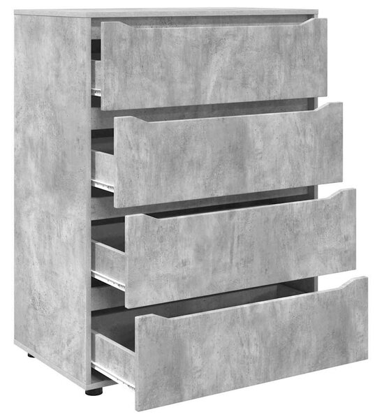Tároló szekrények 2 pcs Beton Szürke 80 x 48 x 105 cm Faanyag