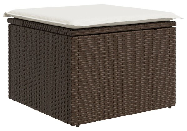 Kerti Kanapé Szett 8 pcs Barna Poli rattan