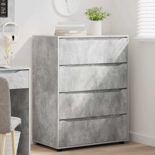 Tároló szekrények 2 pcs Beton Szürke 80 x 48 x 105 cm Faanyag