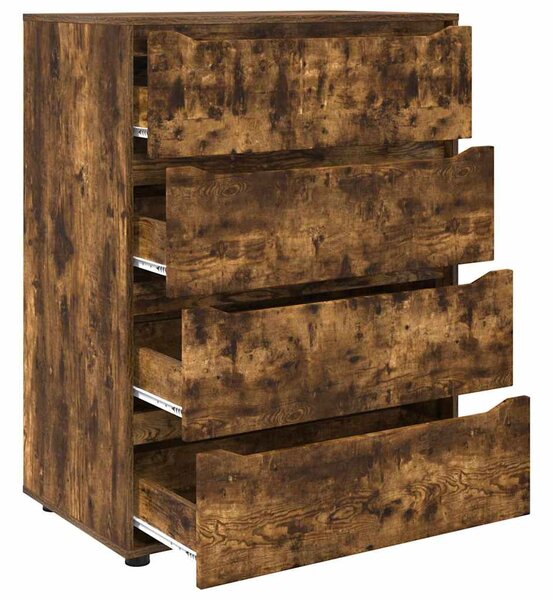 Tároló szekrények 2 pcs Füstölt tölgy 80 x 48 x 105 cm Faanyag