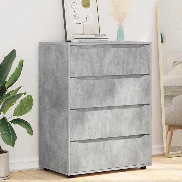 Tároló szekrények 2 pcs Beton Szürke 80 x 48 x 105 cm Faanyag