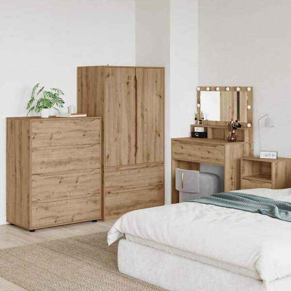 Tároló szekrények 2 pcs Artisan tölgy 80 x 48 x 105 cm Faanyag