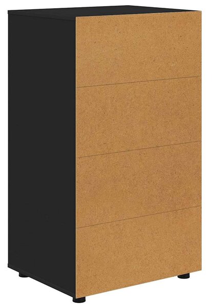Tároló szekrények 2 pcs Fekete 60 x 48 x 105 cm Faanyag