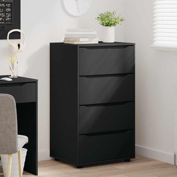Tároló szekrények 2 pcs Fekete 60 x 48 x 105 cm Faanyag