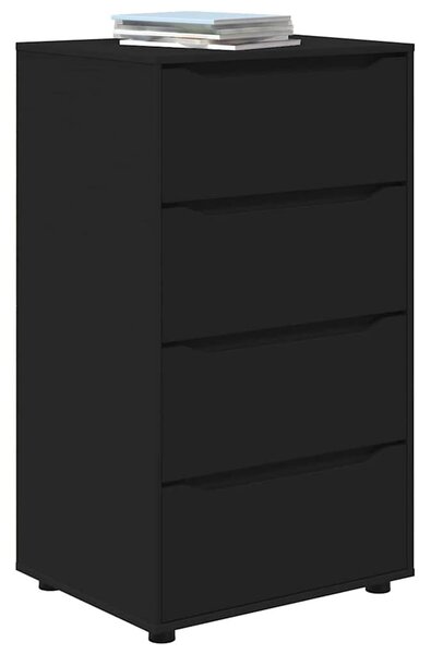 Tároló szekrények 2 pcs Fekete 60 x 48 x 105 cm Faanyag