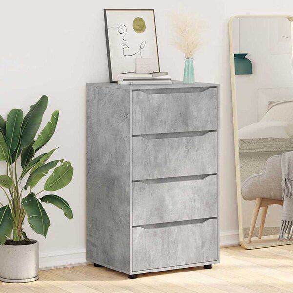 Tároló szekrények 2 pcs Beton Szürke 60 x 48 x 105 cm Faanyag