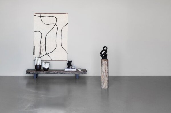 Elefántcsont színű mosható pamut szőnyeg 100x140 cm Shadow – Mette Ditmer Denmark