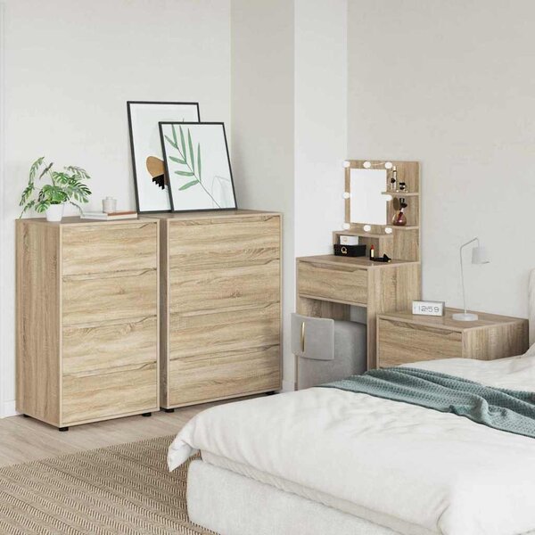 Tároló szekrények 2 pcs Sonoma tölgy 60 x 48 x 105 cm Faanyag