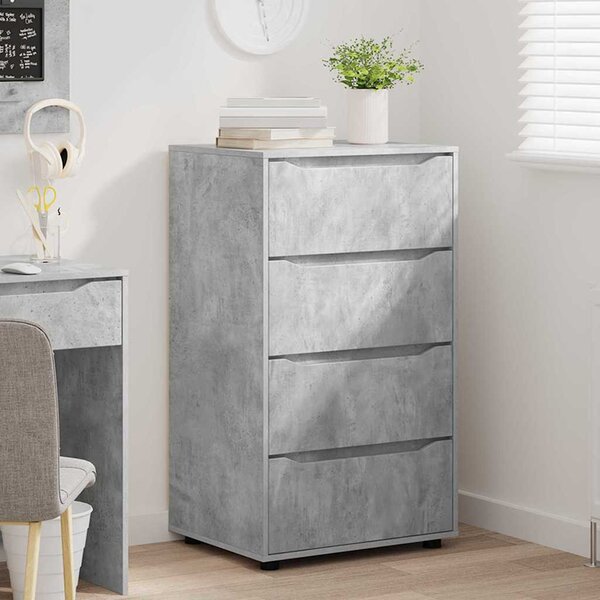 Tároló szekrények 2 pcs Beton Szürke 60 x 48 x 105 cm Faanyag
