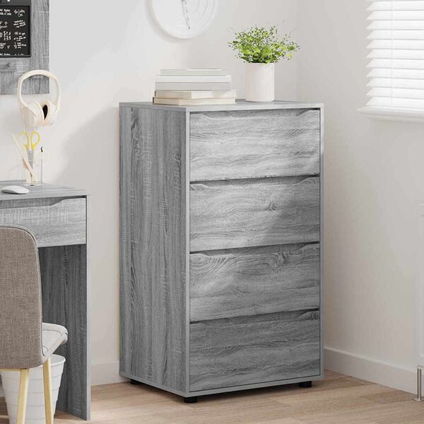 Tároló szekrények 2 pcs Szürke Sonoma 60 x 48 x 105 cm Faanyag