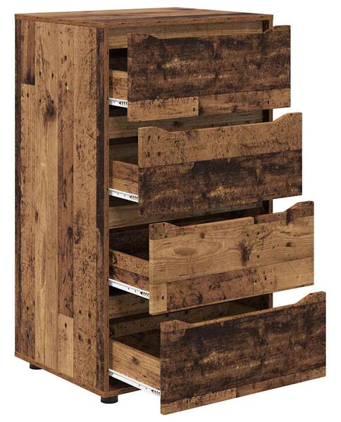 Tároló szekrények 2 pcs Öreg fa 60 x 48 x 105 cm Faanyag
