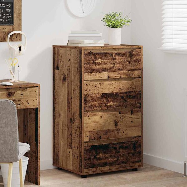 Tároló szekrények 2 pcs Öreg fa 60 x 48 x 105 cm Faanyag