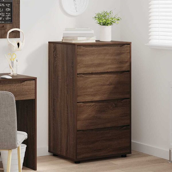 Tároló szekrények 2 pcs Barna Tölgy 60 x 48 x 105 cm Faanyag