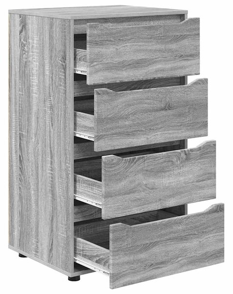 Tároló szekrények 2 pcs Szürke Sonoma 60 x 48 x 105 cm Faanyag