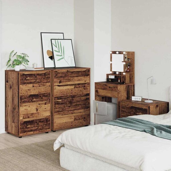 Tároló szekrények 2 pcs Öreg fa 60 x 48 x 105 cm Faanyag