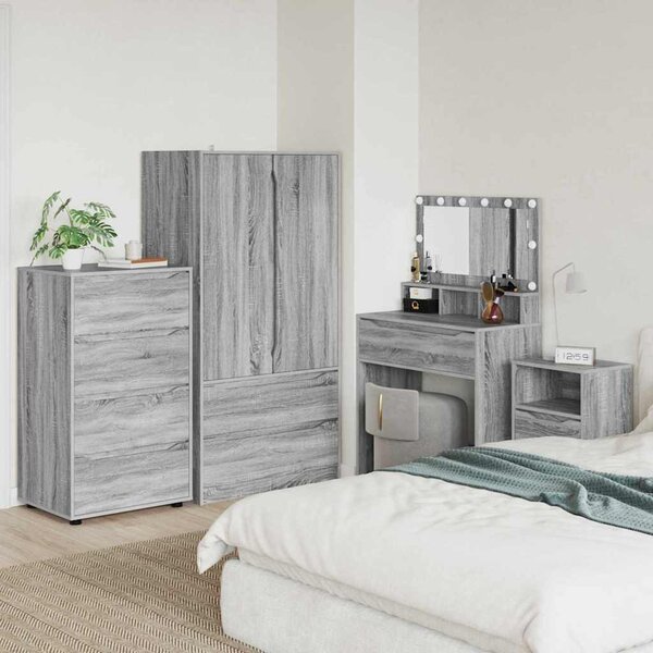 Tároló szekrények 2 pcs Szürke Sonoma 60 x 48 x 105 cm Faanyag