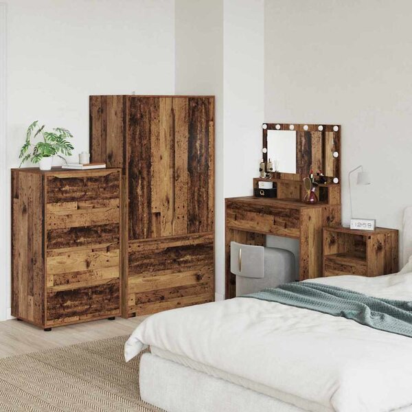 Tároló szekrények 2 pcs Öreg fa 60 x 48 x 105 cm Faanyag