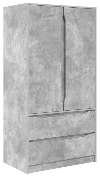Ruhásszekrény Beton Szürke 79,5 x 49 x 156 cm Mérnöki fa