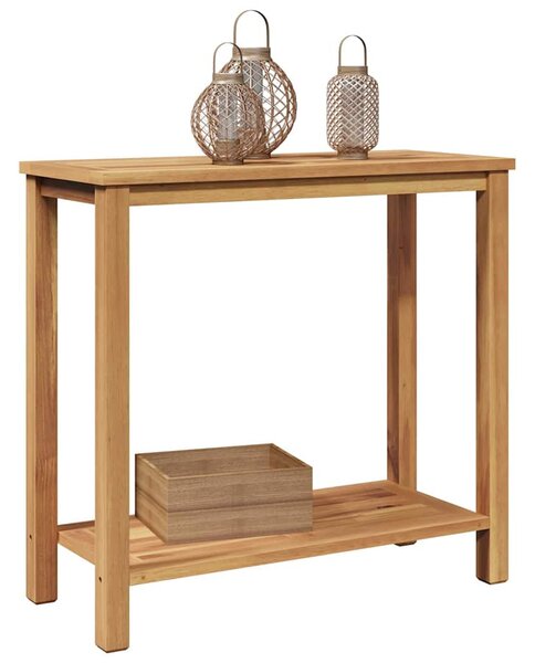 Dohányzóasztal tárolóval Barna 85 x 35 x 75 cm Tömör tíkfa