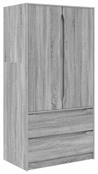 Ruhásszekrény Szürke Sonoma 79,5 x 49 x 156 cm Mérnöki fa