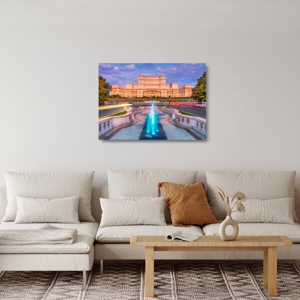 Kép - Bukarest, Románia (üvegen) (70x50 cm)