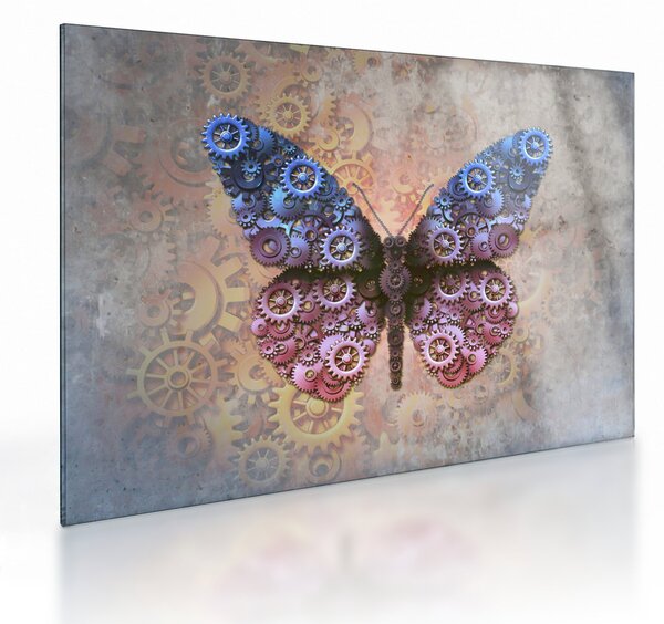 Kép - Steampunk pillangó (üvegen) (70x50 cm)