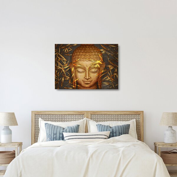 Kép - arany Buddha (üvegen) (70x50 cm)