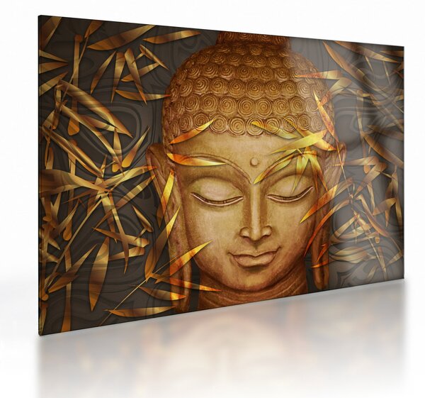 Kép - arany Buddha (üvegen) (70x50 cm)