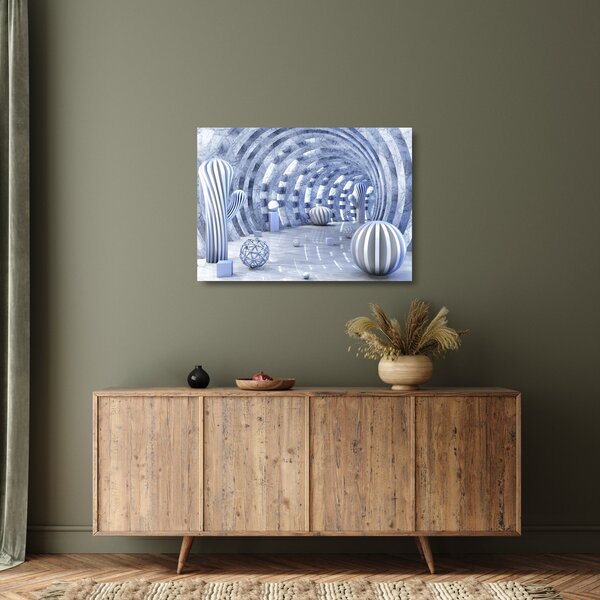 Kép - 3D absztrakció (üvegen) (70x50 cm)