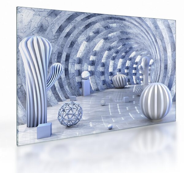 Kép - 3D absztrakció (üvegen) (70x50 cm)