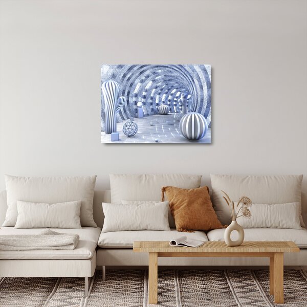 Kép - 3D absztrakció (üvegen) (70x50 cm)