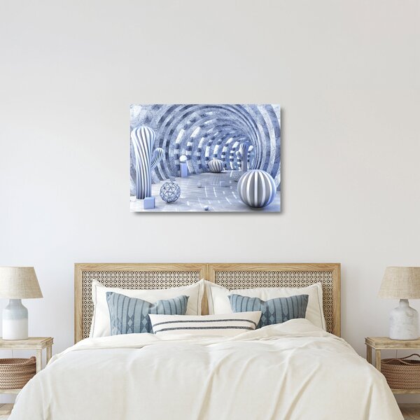 Kép - 3D absztrakció (üvegen) (70x50 cm)