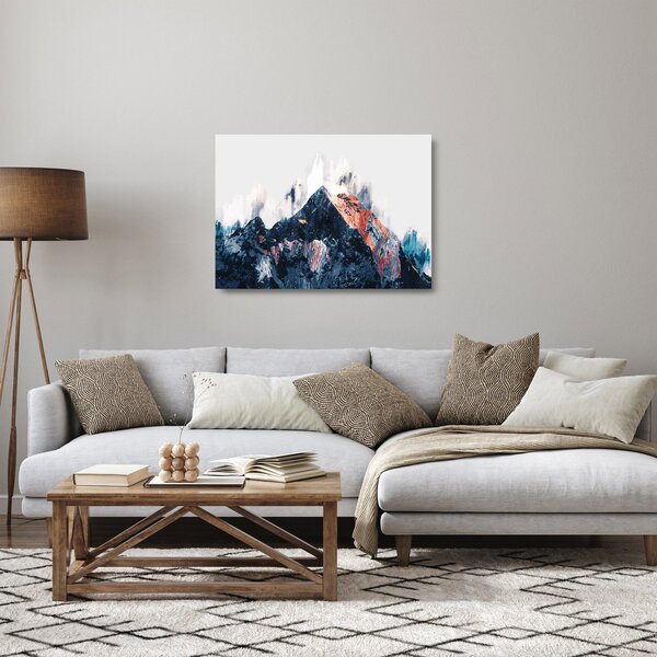 Kép - Absztrakt hegy (üvegen) (70x50 cm)