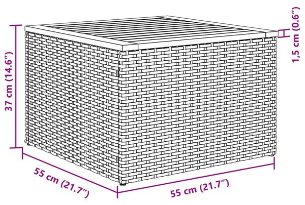 Kerti Kanapé Szett párnával 9 pcs Bézs polirattan