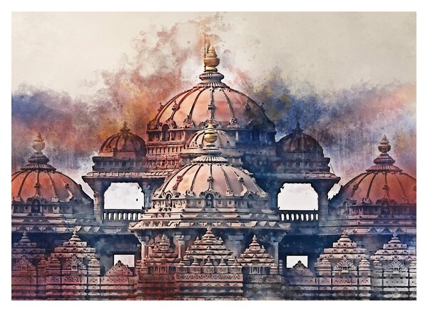 Kép - Akshardham, New Delhi, India (üvegen) (70x50 cm)