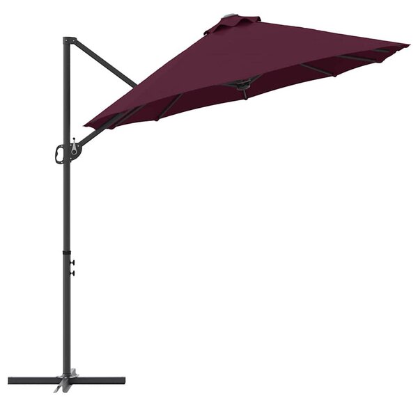 Napernyő Bordeaux piros 372 x 198 x 243 cm Pamut és Alumínium
