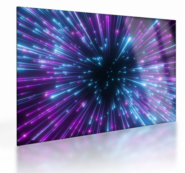 Kép - Neon tér (üvegen) (70x50 cm)