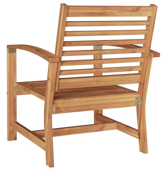 Kerti székek 2 pcs Természetes 60 x 65 x 76.5 cm Tömör tíkfa