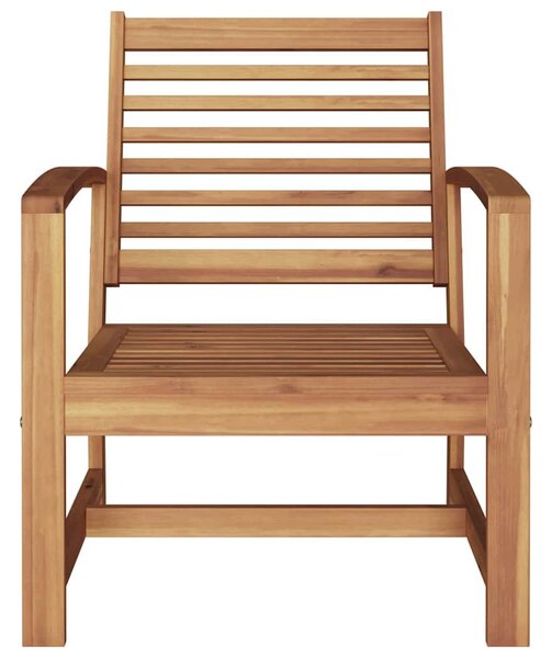 Kerti székek 2 pcs Természetes 60 x 65 x 76.5 cm Tömör tíkfa