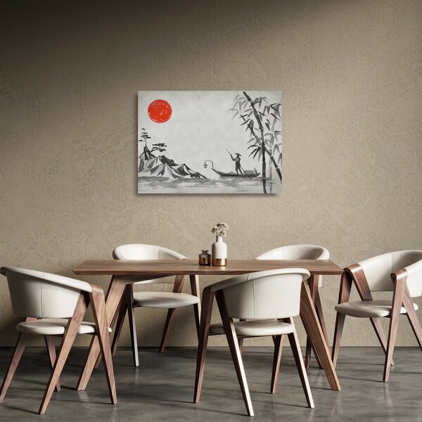 Kép - Fuji-hegy (üvegen) (70x50 cm)