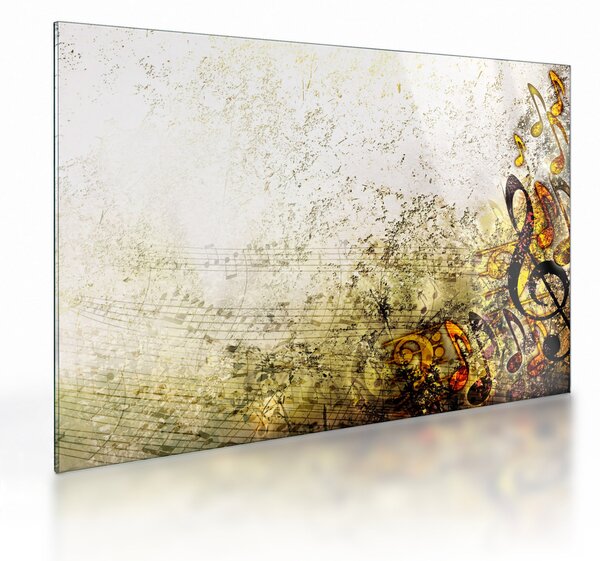 Kép - a zene ereje (üvegen) (70x50 cm)